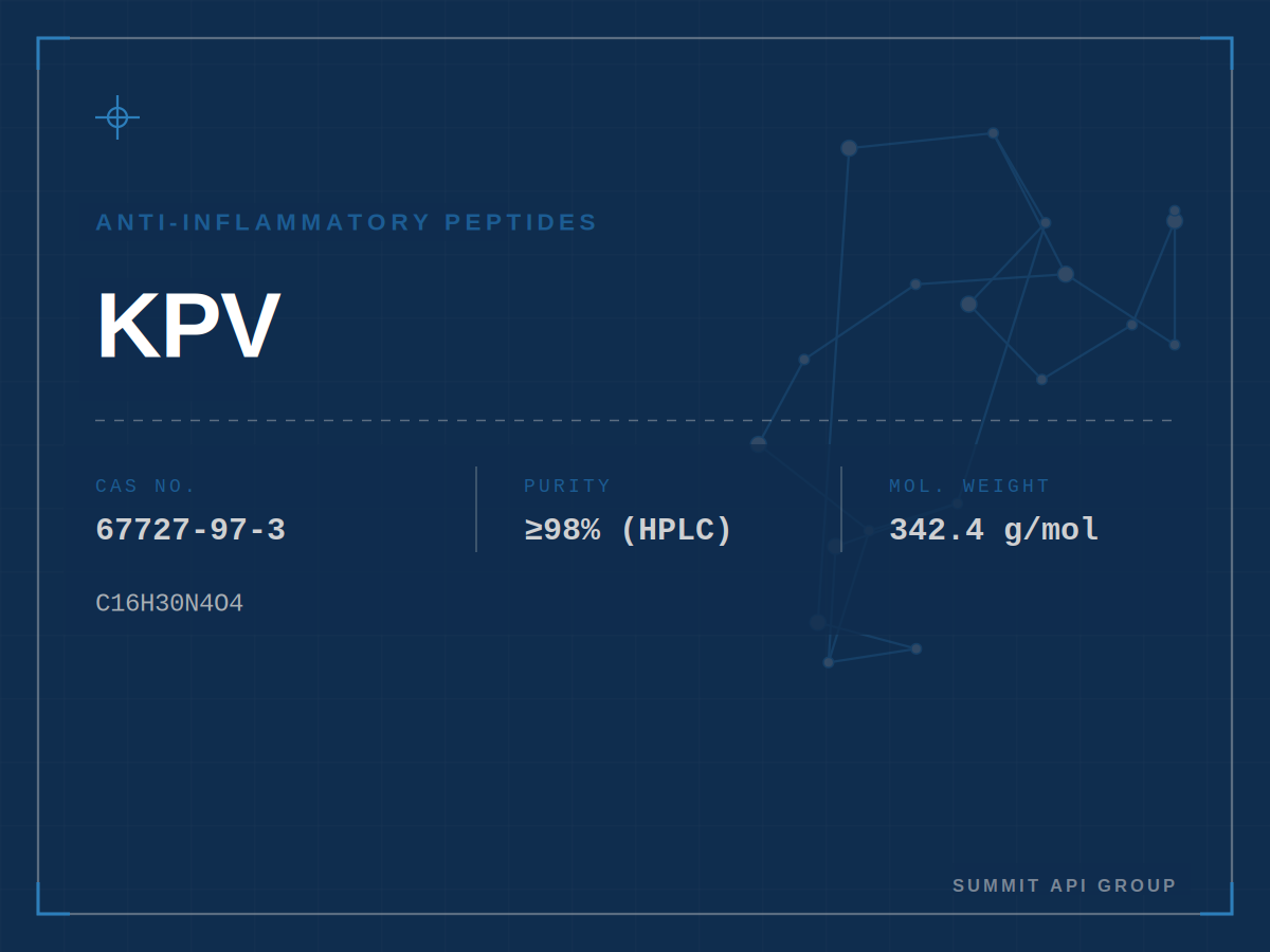 KPV spec plate — CAS 67727-97-3 | Summit API Group