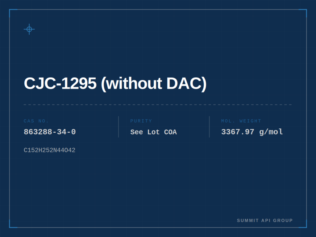CJC-1295 (without DAC) spec plate — CAS 863288-34-0 | Summit API Group