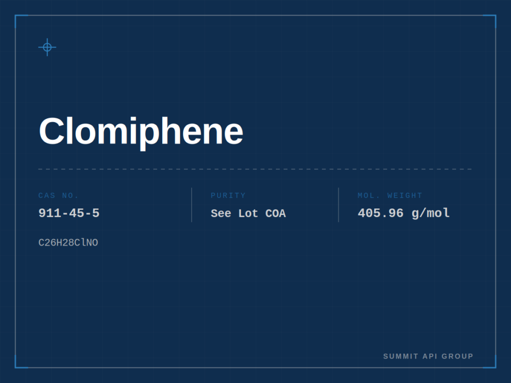 Clomiphene spec plate — CAS 911-45-5 | Summit API Group