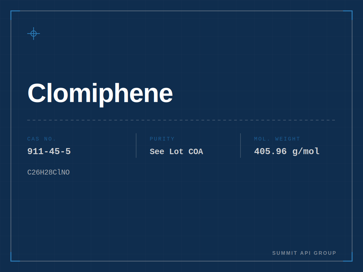 Clomiphene spec plate — CAS 911-45-5 | Summit API Group
