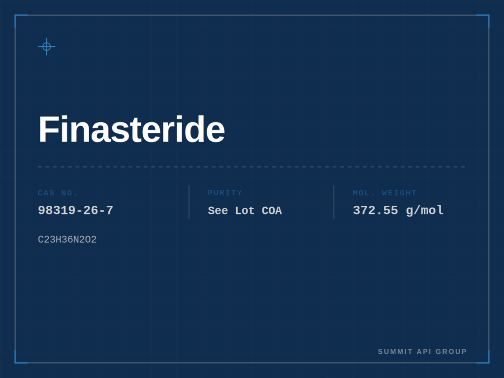 Finasteride spec plate — CAS 98319-26-7 | Summit API Group