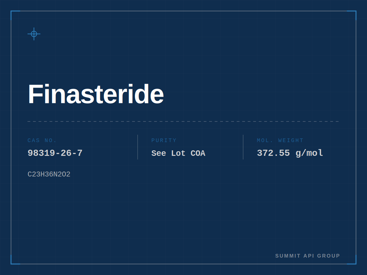 Finasteride spec plate — CAS 98319-26-7 | Summit API Group