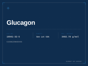 Glucagon spec plate — CAS 16941-32-5 | Summit API Group