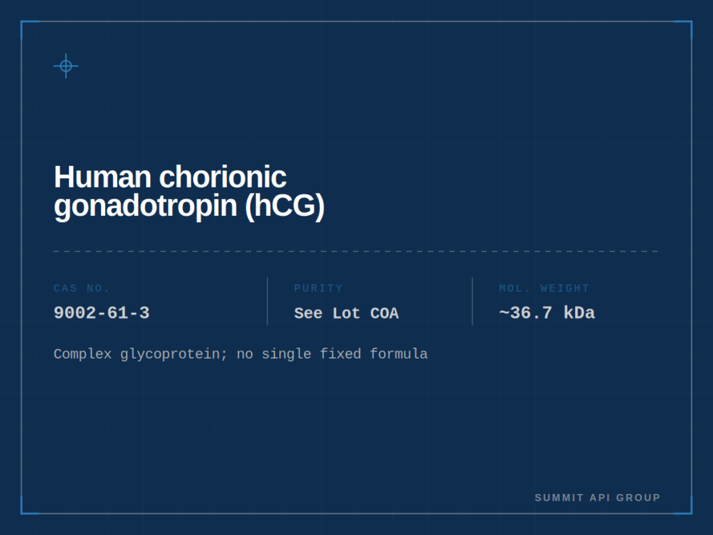 Human chorionic gonadotropin (hCG) spec plate — CAS 9002-61-3 | Summit API Group