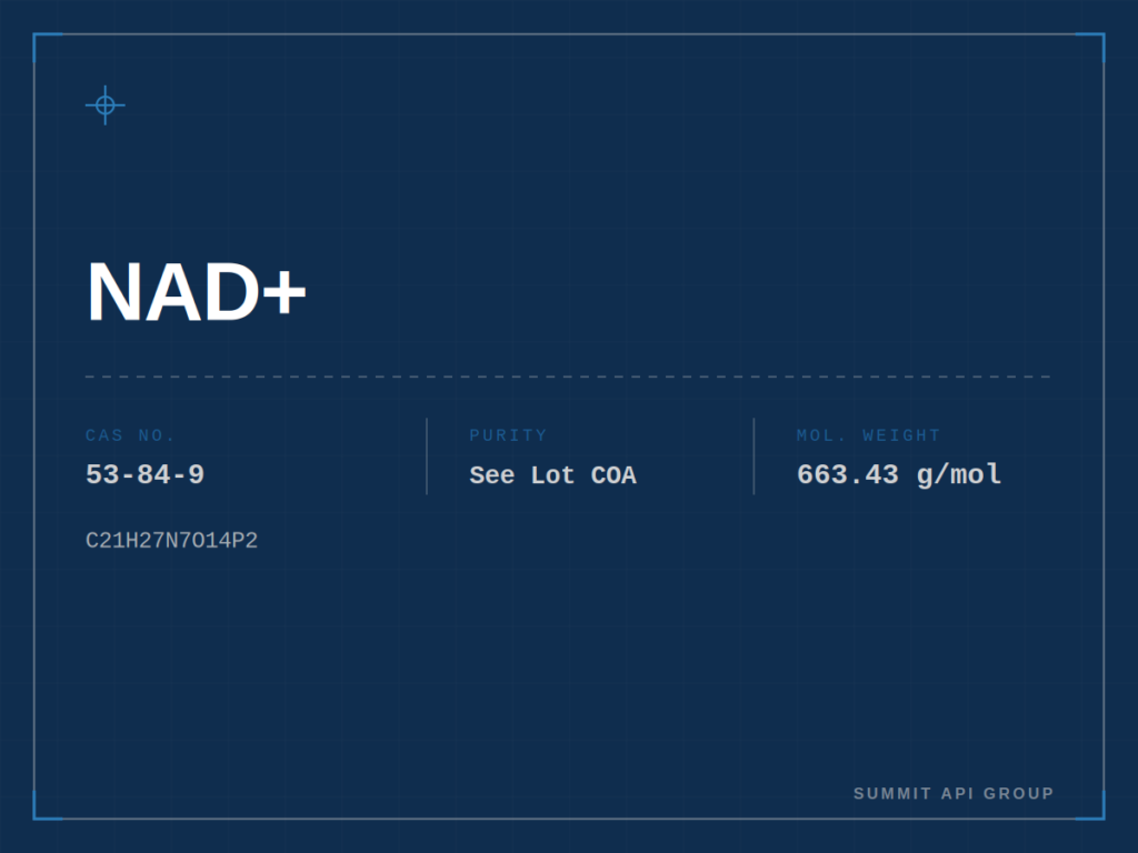 NAD+ spec plate — CAS 53-84-9 | Summit API Group