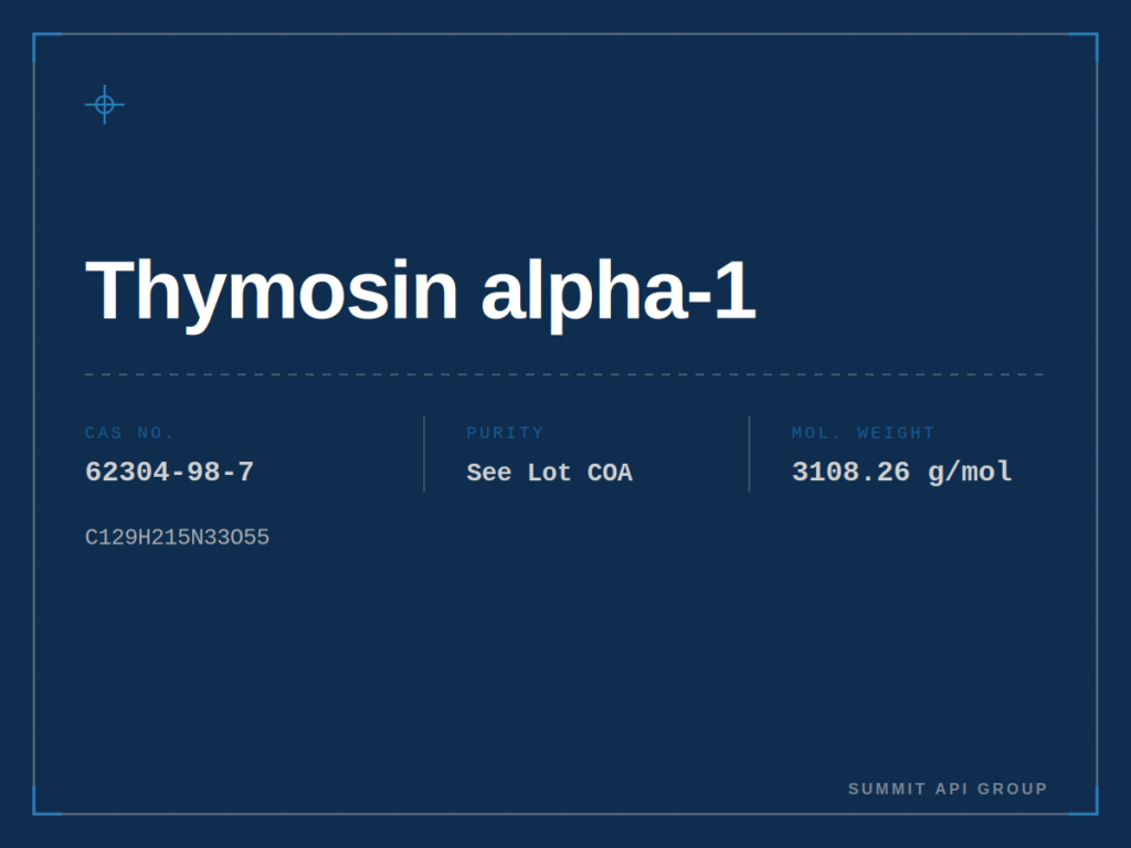 Thymosin alpha-1 spec plate — CAS 62304-98-7 | Summit API Group